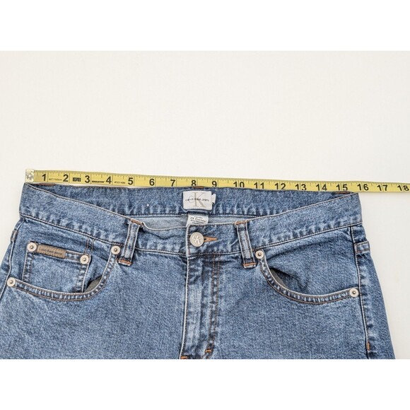 Calvin Klein Vtg Medium Wash Blue Mid Rise Straight Leg Jeans Size 10 31x31 - Picture 9 of 11